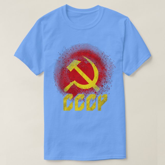 Hammer Sickle Sovjetunionens CCCP kommunism T Shirt (Design framsida)