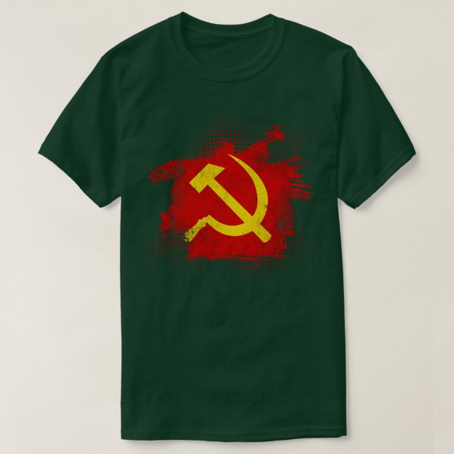 Hammer Sickle Sovjetunionens kommunism 2 T Shirt (Design framsida)
