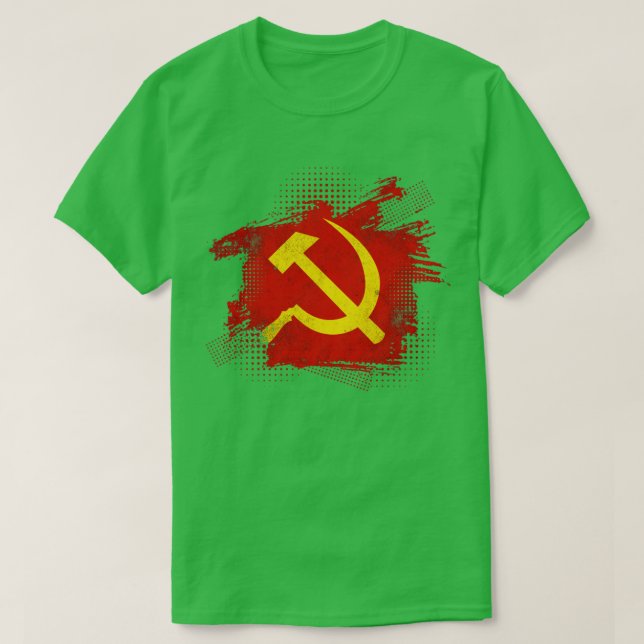 Hammer Sickle Sovjetunionens kommunism T Shirt (Design framsida)