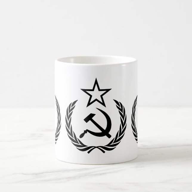 Hammer Sickle Star Symbol Icon Fold Revolutionary Kaffemugg (Center)