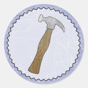 Hammer Sticker - Construction/Builder Party Runt Klistermärke
