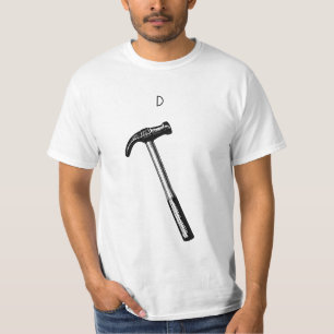 Hammer Teckning, vintage verktyg illustration. T Shirt