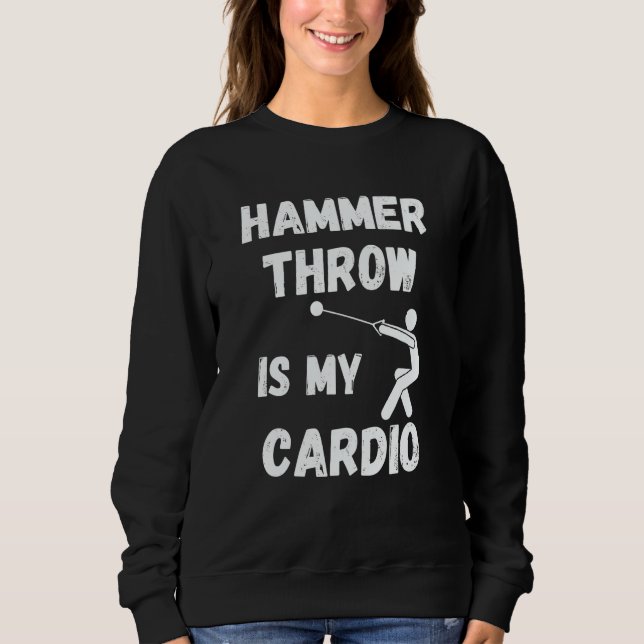 Hammer Throw Is My Cardio Retro Hammer Throw T Shirt (Framsida)