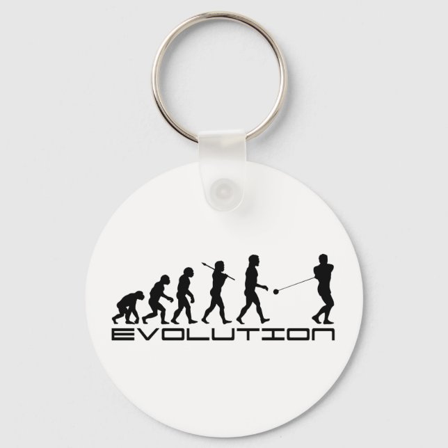 Hammer Throw Sport Evolution Art Nyckelring (Framsida)
