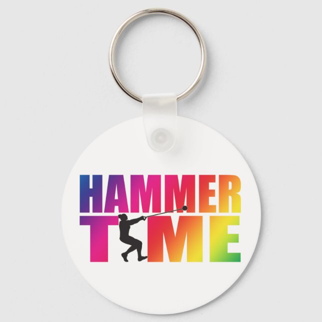 Hammer Throw Track och Fält Keychain Nyckelring (Framsida)