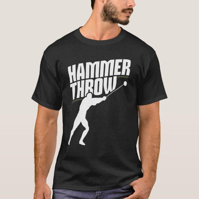 Hammer Thrower Track Fält Athletic T Shirt (Framsida)