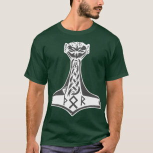 Hammer Thunder God Runes Nordic Gods Donar Rune T Shirt