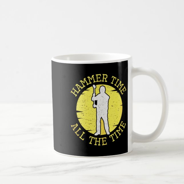 Hammer Time All The Time Funny Construction Manage Kaffemugg (Höger)