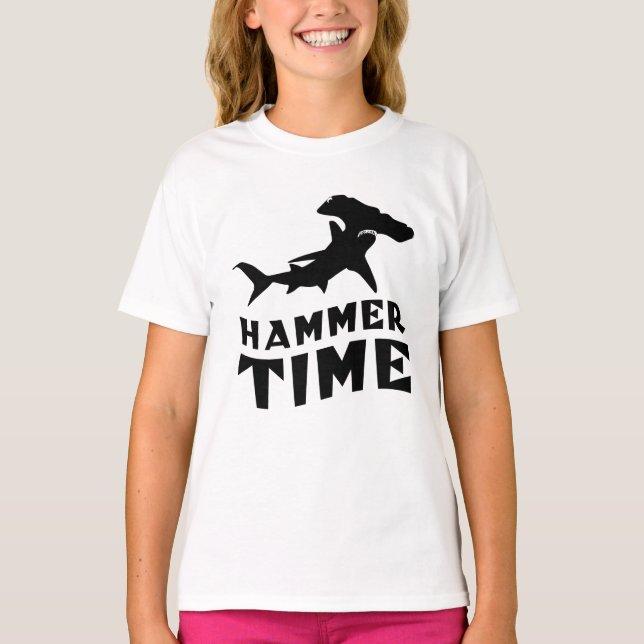 Hammer Time | Design för hammarhajsfans T Shirt (Framsida)