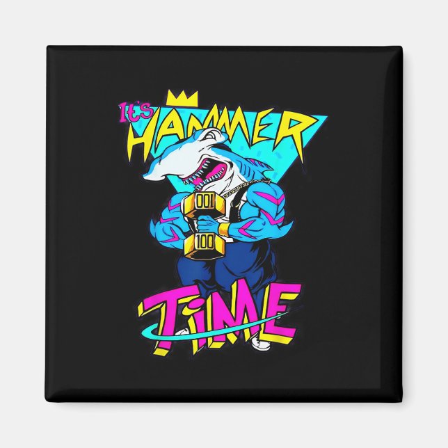 Hammer Time Shark Fitness Weightlift Bodyb Magnet (Framsidan)