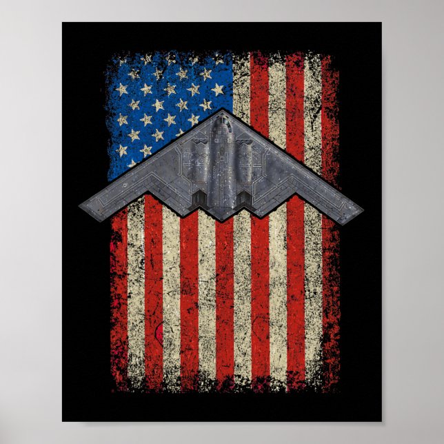 Hammer Time Stealth B-2 Militär Midnatt Flygplan Poster (Framsidan)