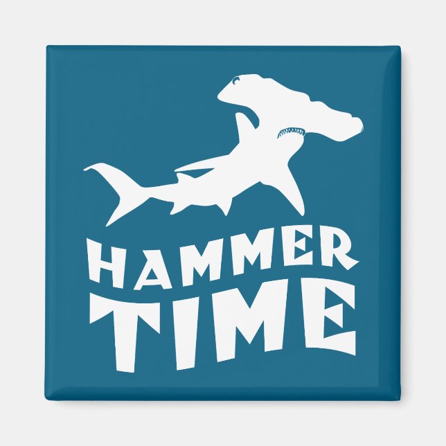 Hammer Time | Utformning av Hammerhead Shark Älska Magnet (Framsidan)