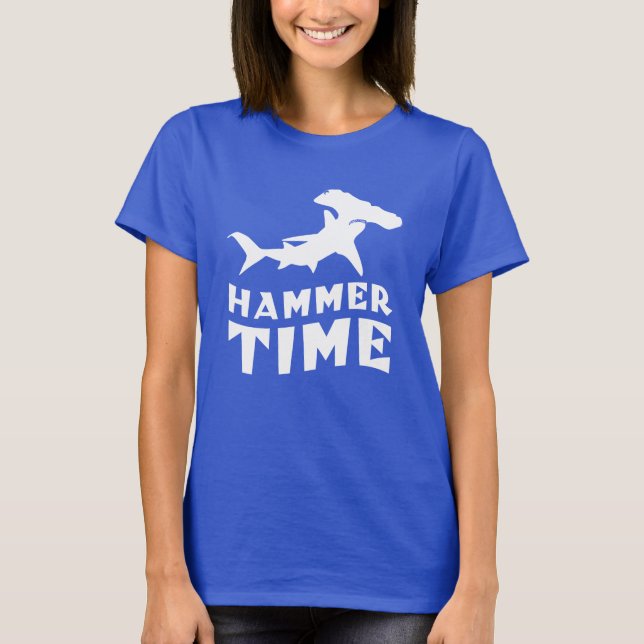 Hammer Time | Utformning av Hammerhead Shark Älska T Shirt (Framsida)