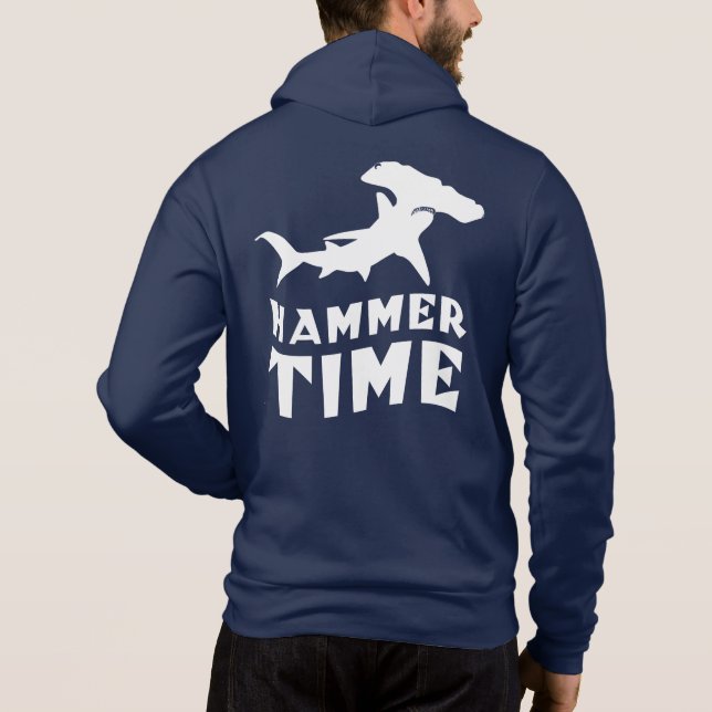 Hammer Time | Utformning av Hammerhead Shark Älska T Shirt (Baksida)