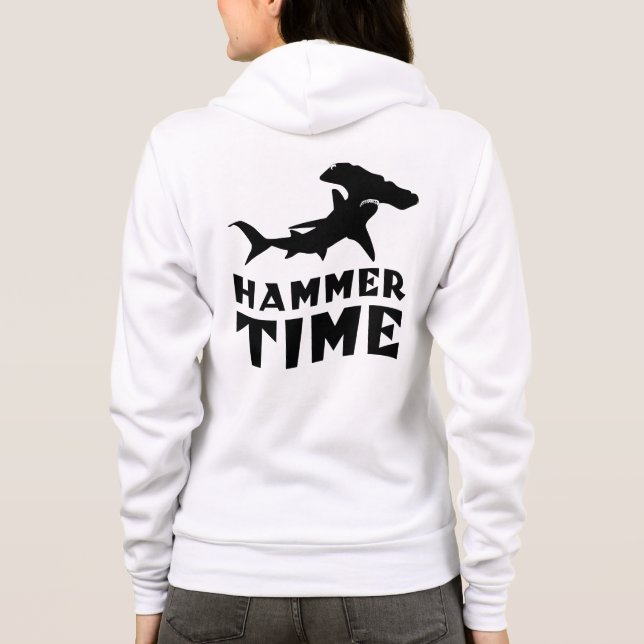 Hammer Time | Utformning av Hammerhead Shark Älska T Shirt (Baksida)