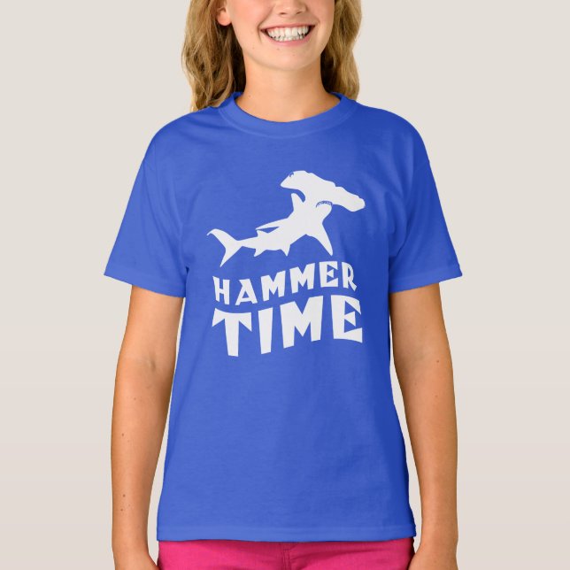 Hammer Time | Utformning av Hammerhead Shark Älska T Shirt (Framsida)