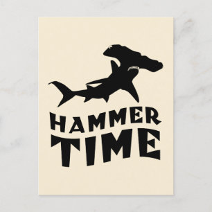 Hammer Time Utformning av Hammerhead Shark Älska Vykort