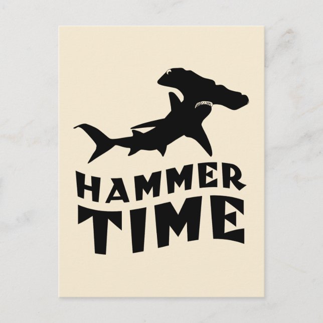 Hammer Time | Utformning av Hammerhead Shark Älska Vykort (Framsida)