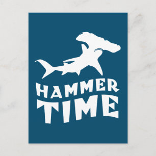 Hammer Time Utformning av Hammerhead Shark Älska Vykort