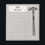 Hammer ut det ur låxan, handy man Chore List Monog Anteckningsblock<br><div class="desc">Ta bort din favoritpenna och börja fylla i din lista. Personlig för att göra anteckningsblock kompletta med linjer och en bild av en vintage hammare. Fyll i den övre logotypen med din favoritmanliga eller hänliga kvinnas namn. Underbar för människogrotta,  verkstad,  honungslista och inköpslista till maskinvarubutiken eller livsmedel-butiken.</div>