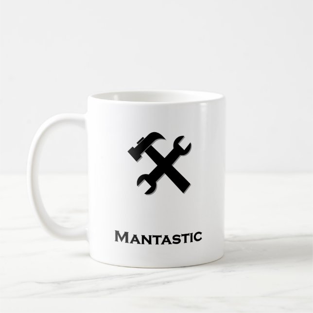 Hammer Wrench Mantastisk svart Kaffemugg (Vänster)