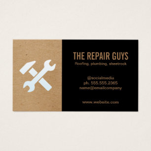 Hammer Wrench Reparationsmateriel Visitkort