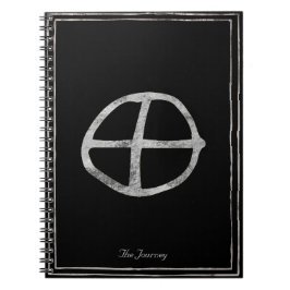 Hammered silver stilized Earth-symbol Anteckningsbok