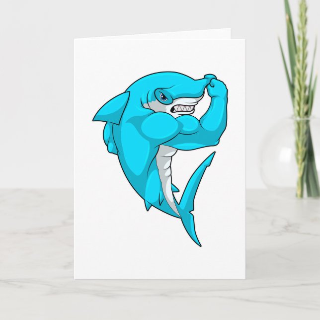 Hammerhaj som kroppsbyggare på Kroppsbyggande Kort (Framsida)