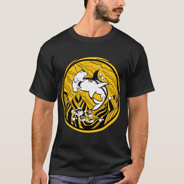 Hammerhajsvärld T Shirt (Framsida)