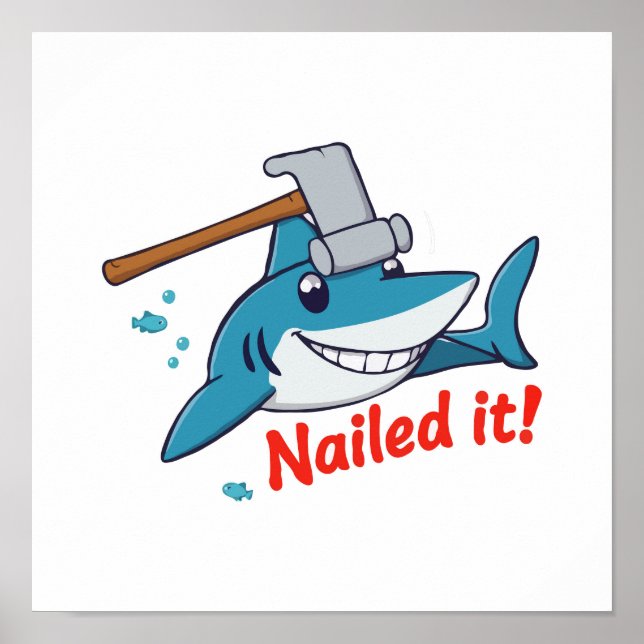 Hammerhead Hijinks - Shark Verktyg Poster (Framsidan)