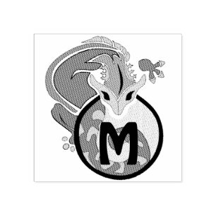 Hammerhead Salamander Monogram Stämpel