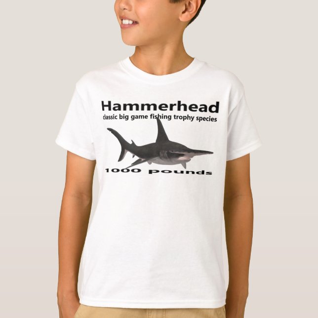 Hammerhead Shark 1000 Pounds T Shirt (Framsida)
