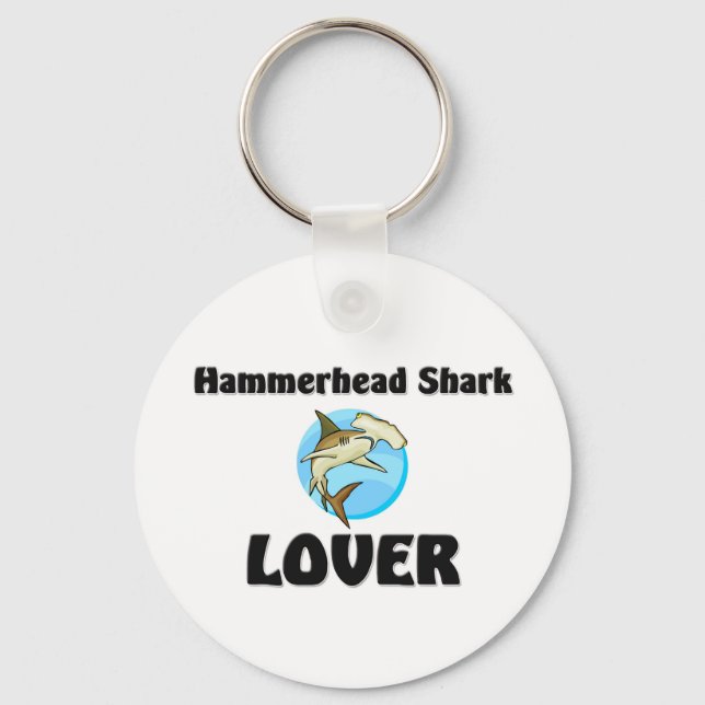 Hammerhead Shark Älskare Nyckelring (Framsida)