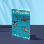 Hammerhead Shark Birthday Funny Kort<br><div class="desc">Den här designen kan vara personlig i det område som tillhandahålls genom att ändra fotot och/eller text. Du kan också anpassa den genom att klicka på Anpassa den här mallen och sedan välja klicka för att anpassa ytterligare alternativ och ta bort eller ändra färg i bakgrunden, lägga till text, ändra...</div>