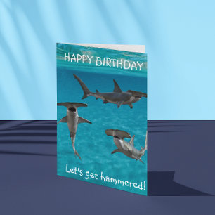 Hammerhead Shark Birthday Funny Kort