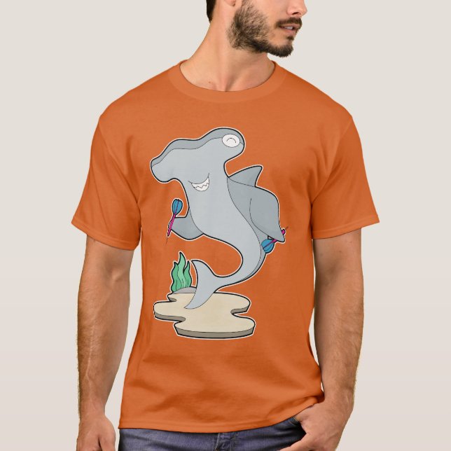 Hammerhead shark Darts Dart T Shirt (Framsida)
