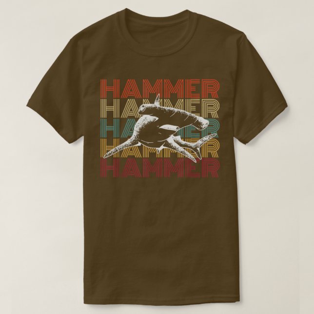 Hammerhead Shark Diving Design for a Hammerhead Sh T Shirt (Design framsida)