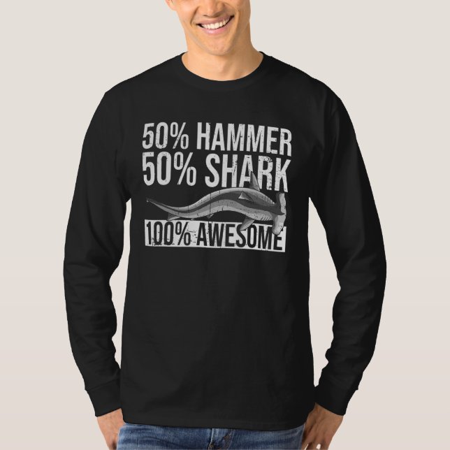 Hammerhead Shark Diving Quote for a Hammerhead Sha T Shirt (Framsida)