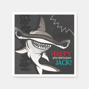 Hammerhead Shark Födelsedagsfest Papper Napkins Pappersservett