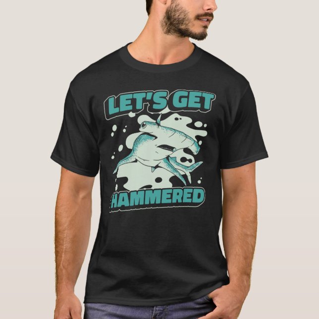 Hammerhead Shark Hammer Fish T Shirt (Framsida)