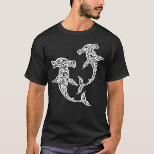 Hammerhead Shark Polynesian Art Maori Hawaii Tropi T Shirt