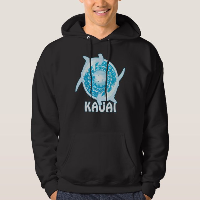 Hammerhead Shark Polynesian Kauai Hoodie (Framsida)