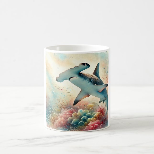 Hammerhead Shark Serenity 290824AREF136 - Watercol Kaffemugg (Center)