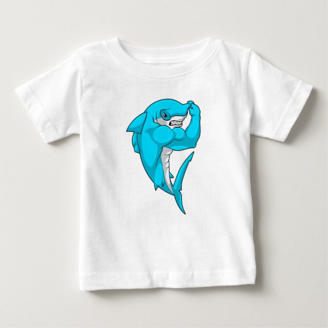 Hammerhead shark som Bodybyggder i Bodybuilding T Shirt (Framsida)