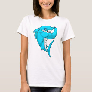 Hammerhead shark som Bodybyggder i Bodybuilding T Shirt