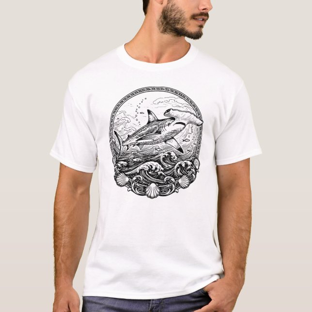 hammerhead shark t shirt (Framsida)