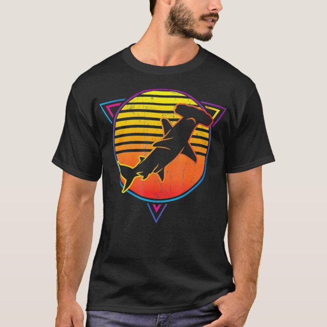 Hammerhead Shark Vintage T Shirt (Framsida)