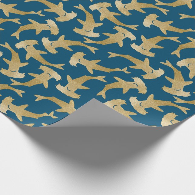 Hammerhead Shark Wrapping Papper Presentpapper (Hörn)