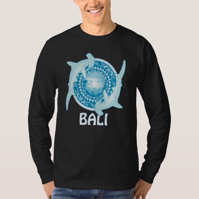 Hammerhead Sharks Dive Bali Indonesia T Shirt (Framsida)