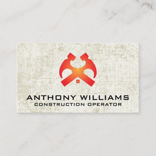 Hammers och House Tak | Grunge - bakgrund Visitkort (Framsida)